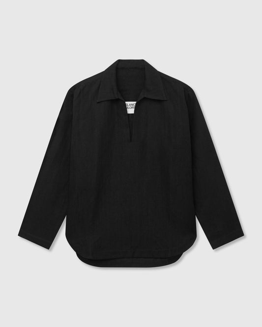 Deep V Neck Linen Shirt