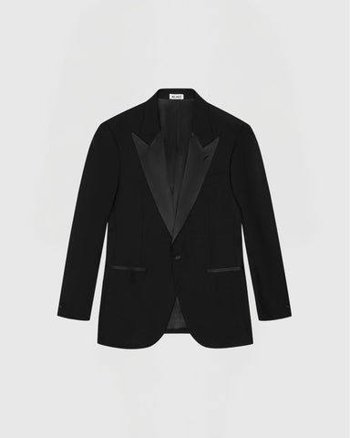 AIKO Black Wool Tuxedo Jacket