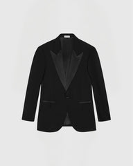 AIKO Black Wool Tuxedo Jacket