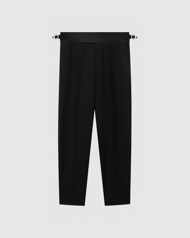 Axol Black Wool Tuxedo Trousers