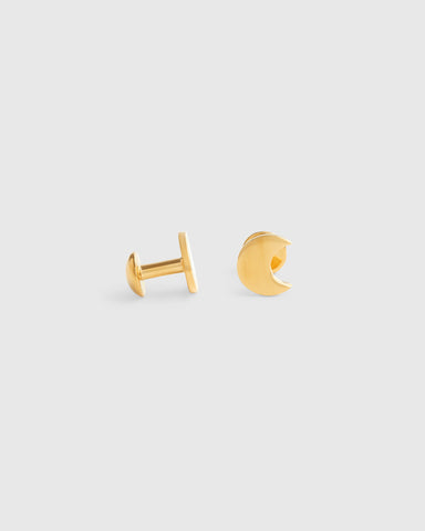 Moon Gold Cufflinks Pair