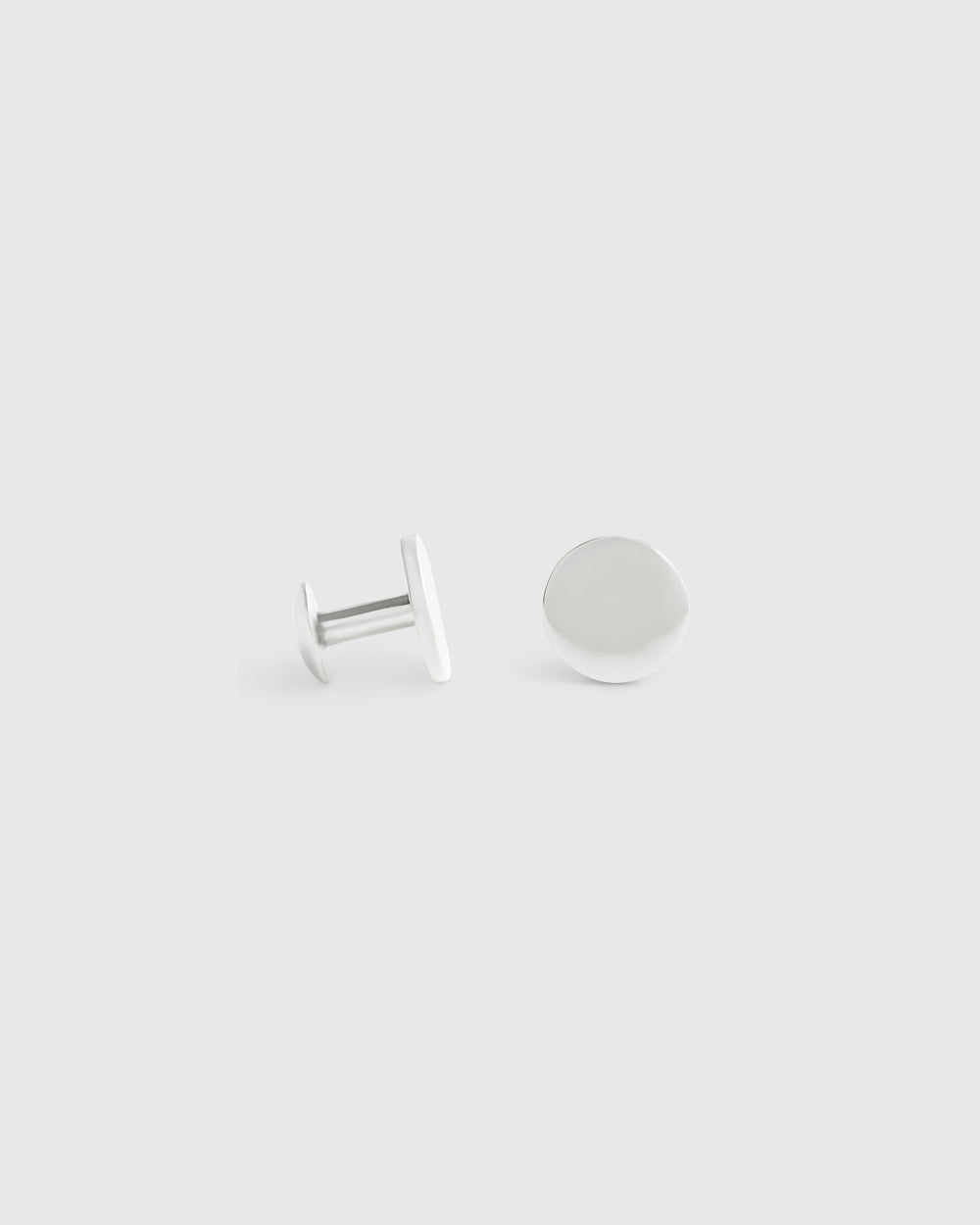 Full Moon Silver Plated Cufflinks Pair