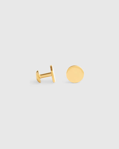 Full Moon Gold Cufflinks Pair