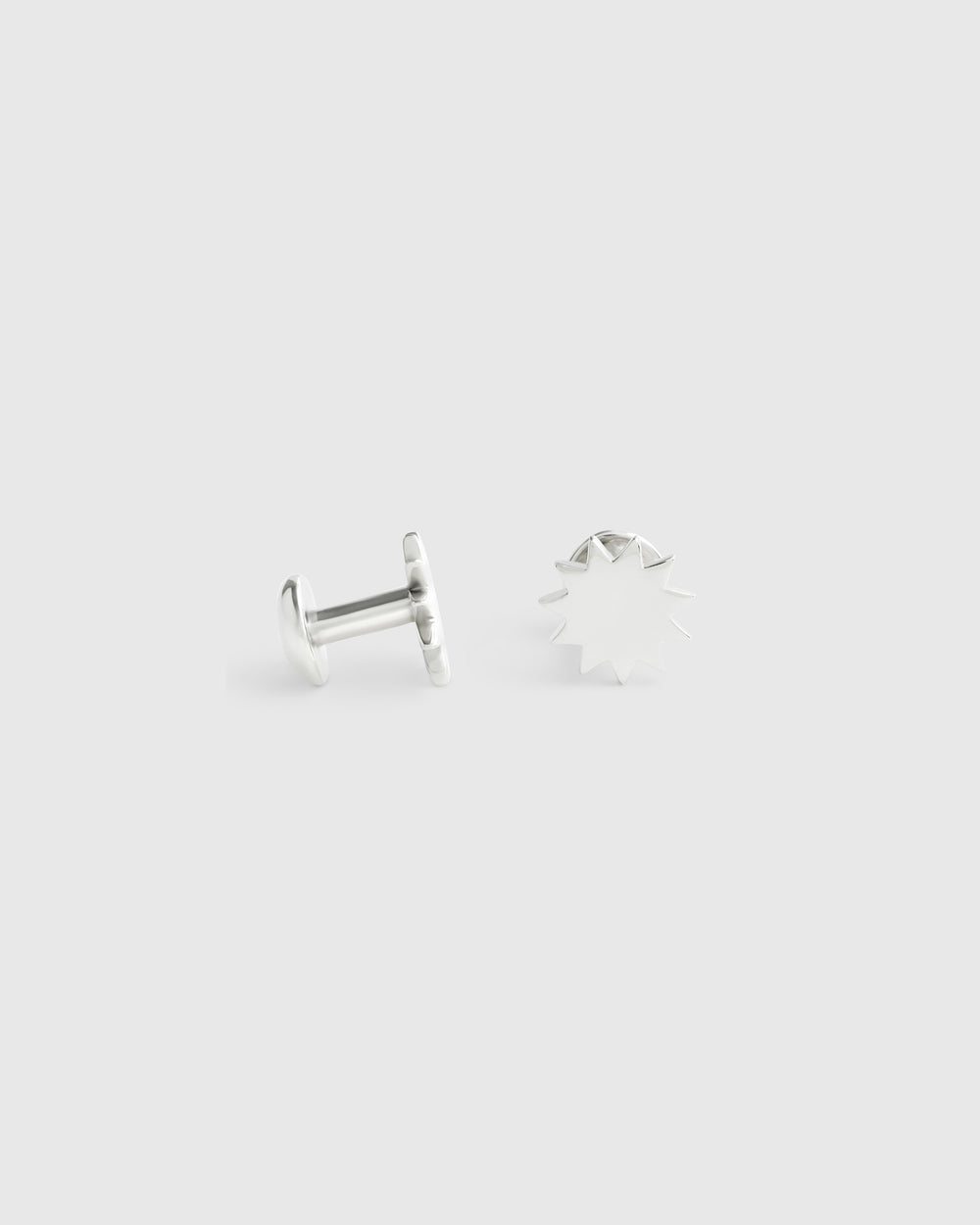 Sun Silver Cufflinks Pair