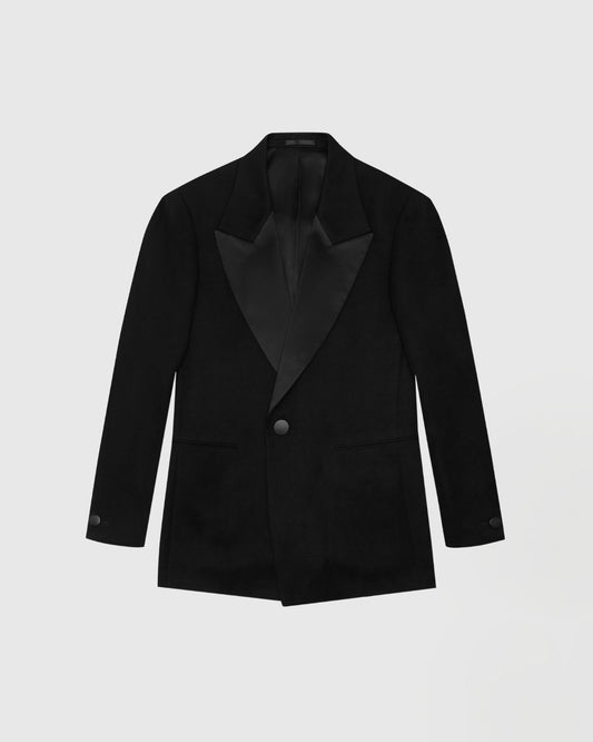 Black Lucen Tuxedo Wool Jacket