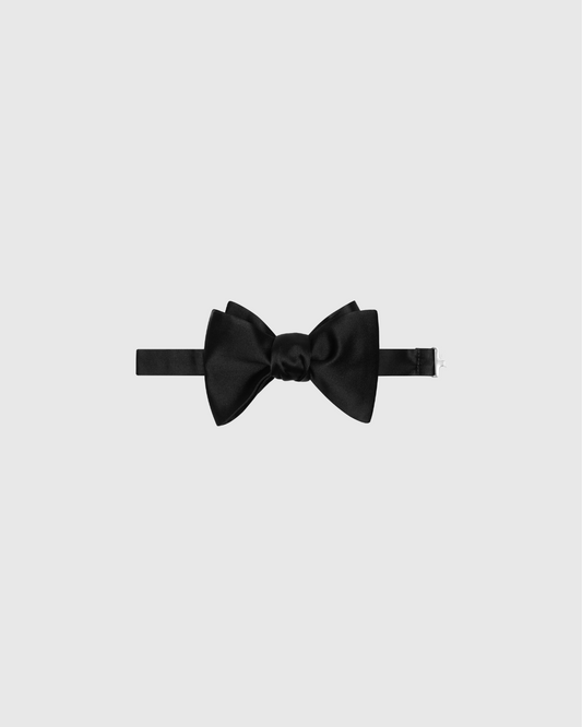 Black Silk Bowtie