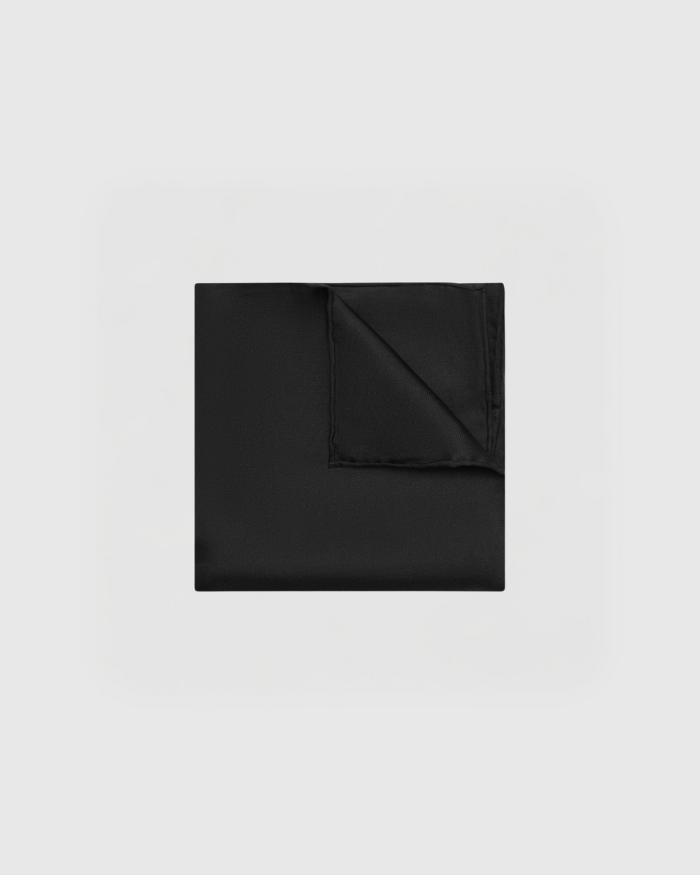 Black Silk Pocket Square