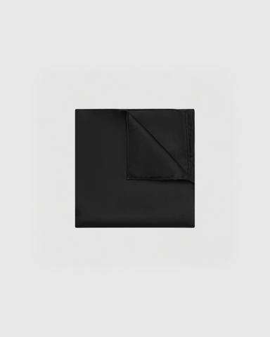 Black Silk Pocket Square