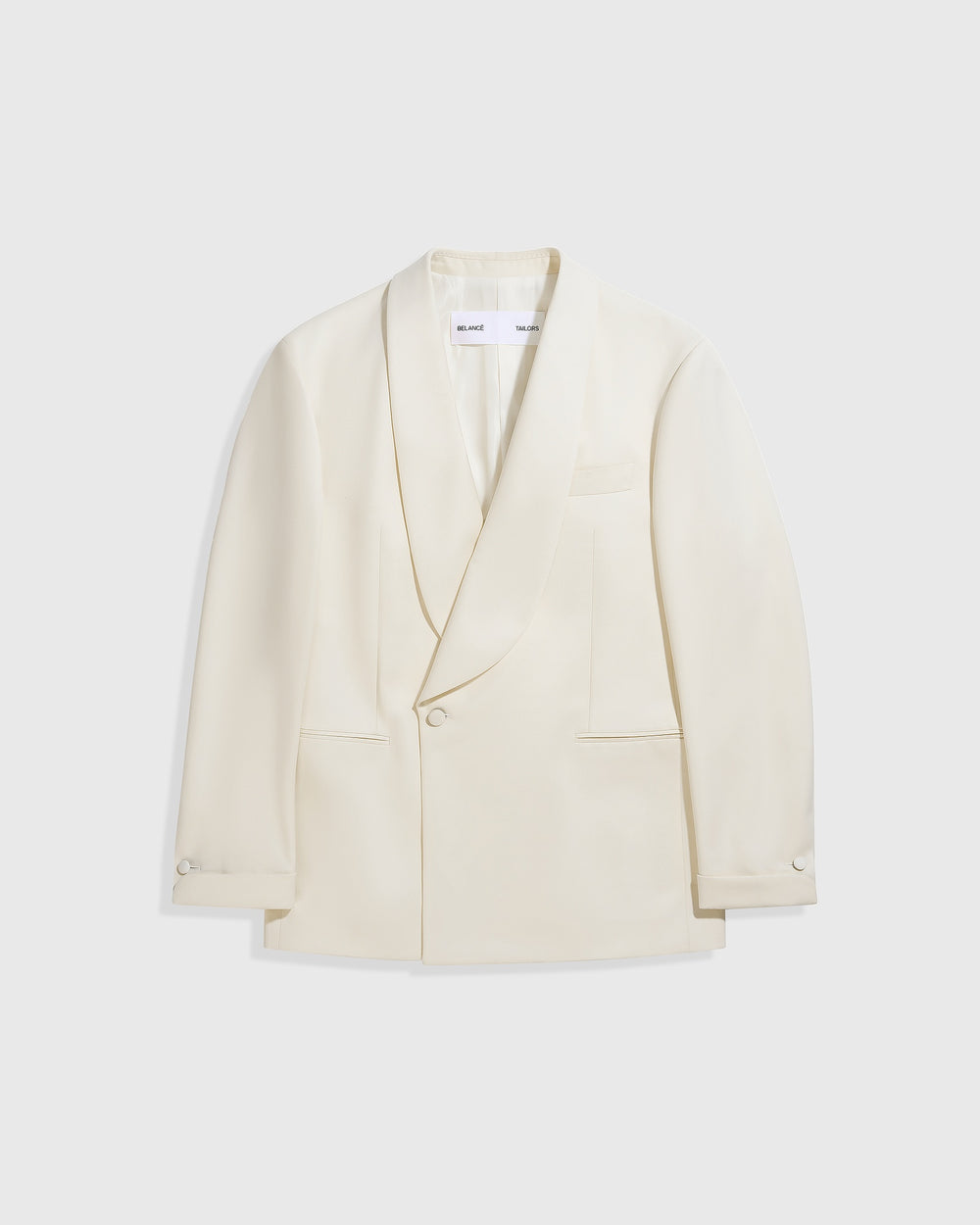 Doir Ivory White Wool Dinner Jacket