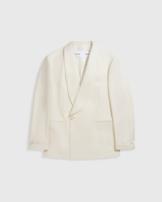 Doir Ivory White Wool Dinner Jacket
