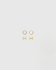G4 Gold Mother of Pearl Tuxedo Studs