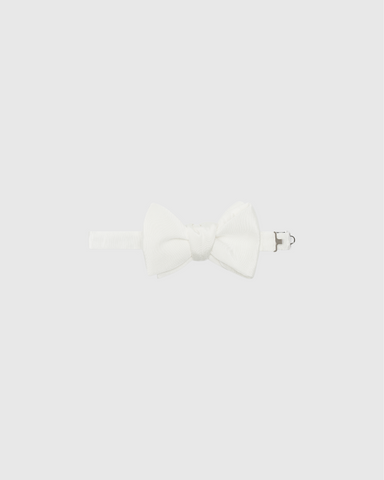 Ford White Silk Butterfly Grosgrain Bowtie