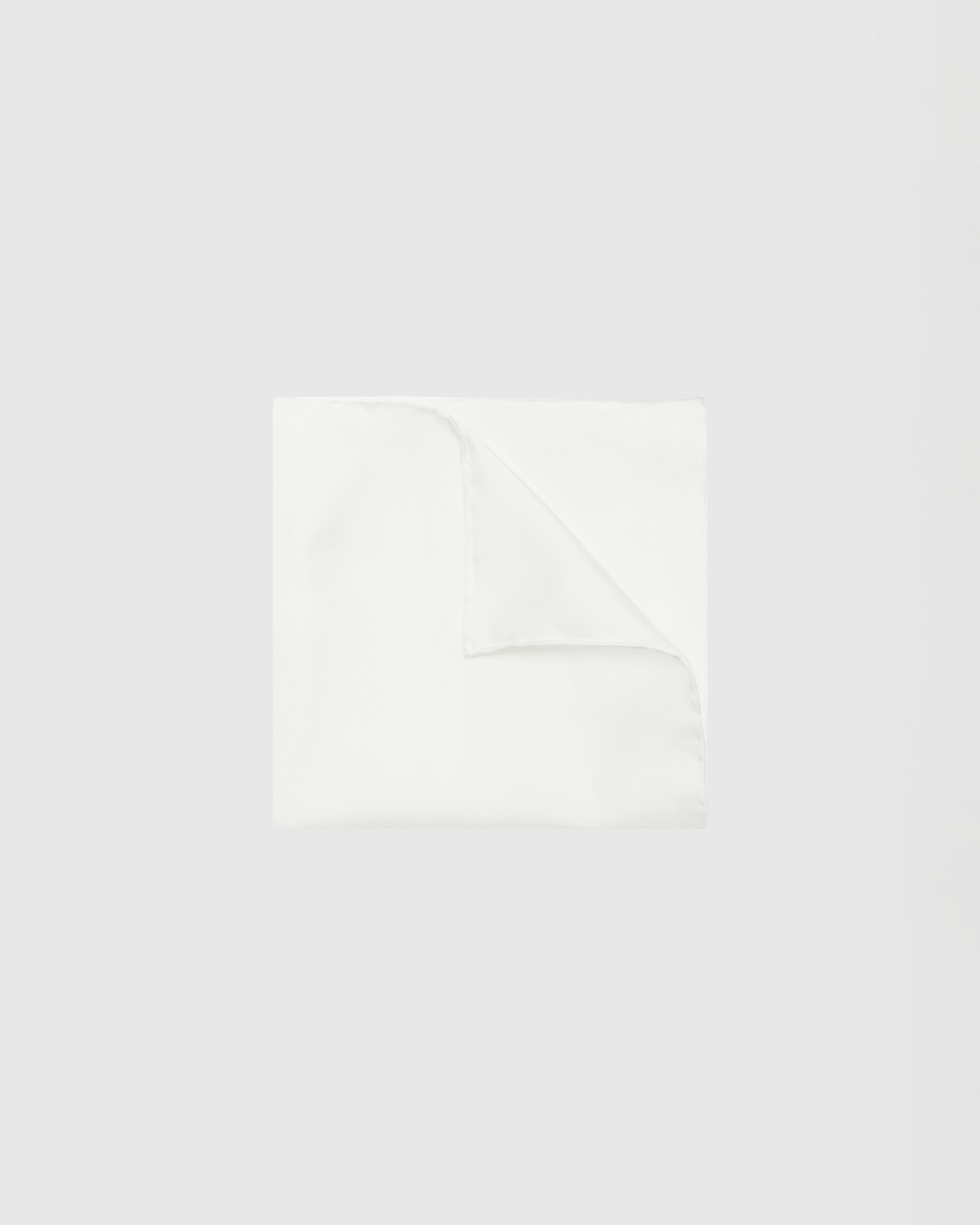 White Silk Pocket Square