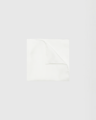 White Silk Pocket Square